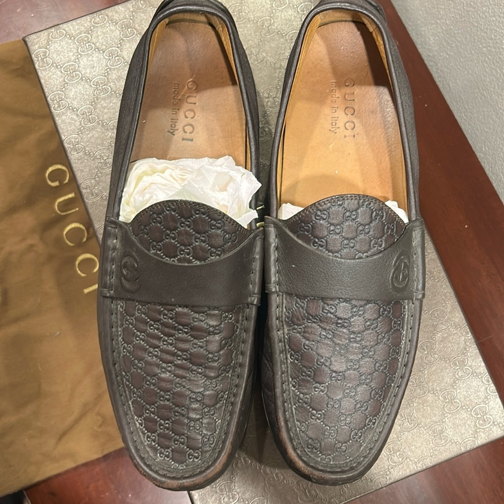 Gucci loafers chocolate size 9